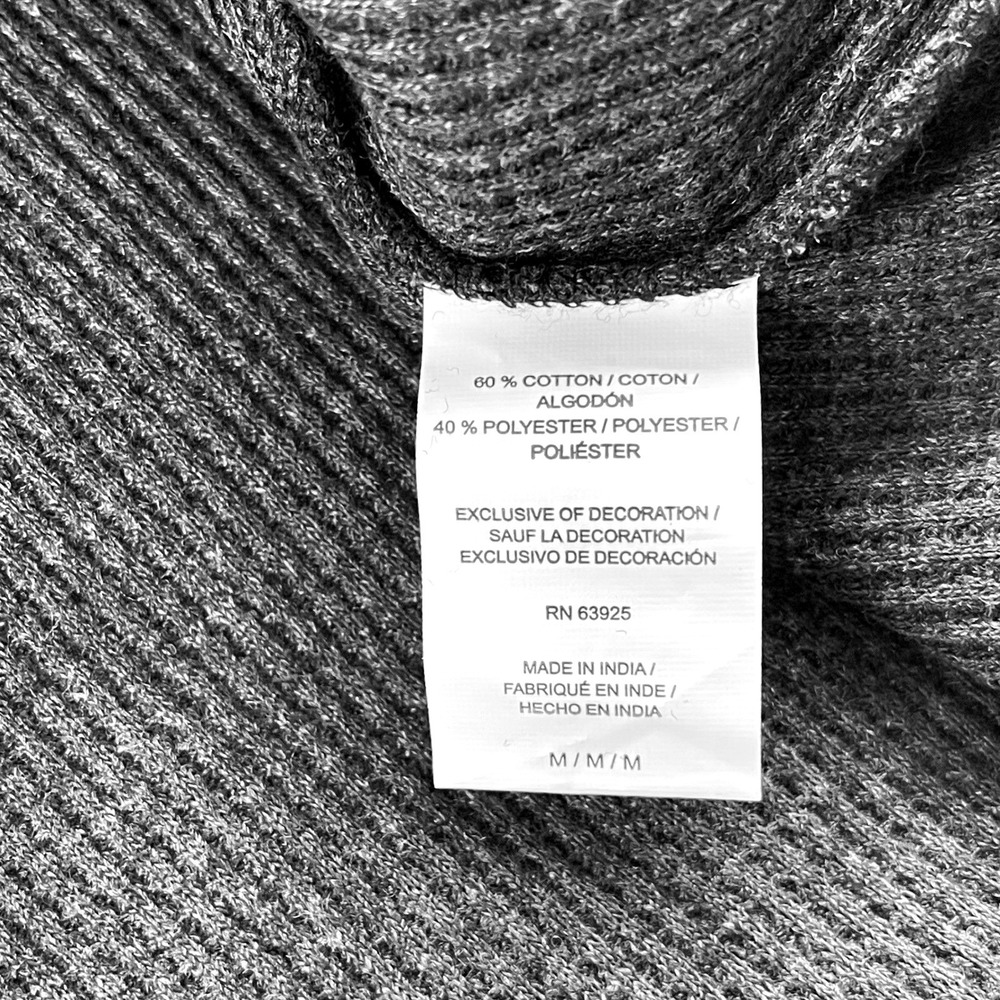 NWT Retrofit Waffle Knit Thermal Shirt Grey Black Raglan Long Sleeve Size M NEW - Picture 6 of 8